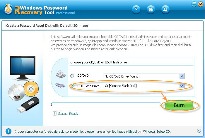 Windows 7 password recovery tool usb